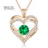 Shining Adjustable Women Necklace Gift Forever Love Heart Pendant Necklace Jewelry Accessories
