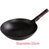 Чугунная сковорода Wok Home без покрытия с ручным антипригарным покрытием, круглое дно, индукционная плита, газовая плита, сковорода Wok, антипригарная сковорода для готовки