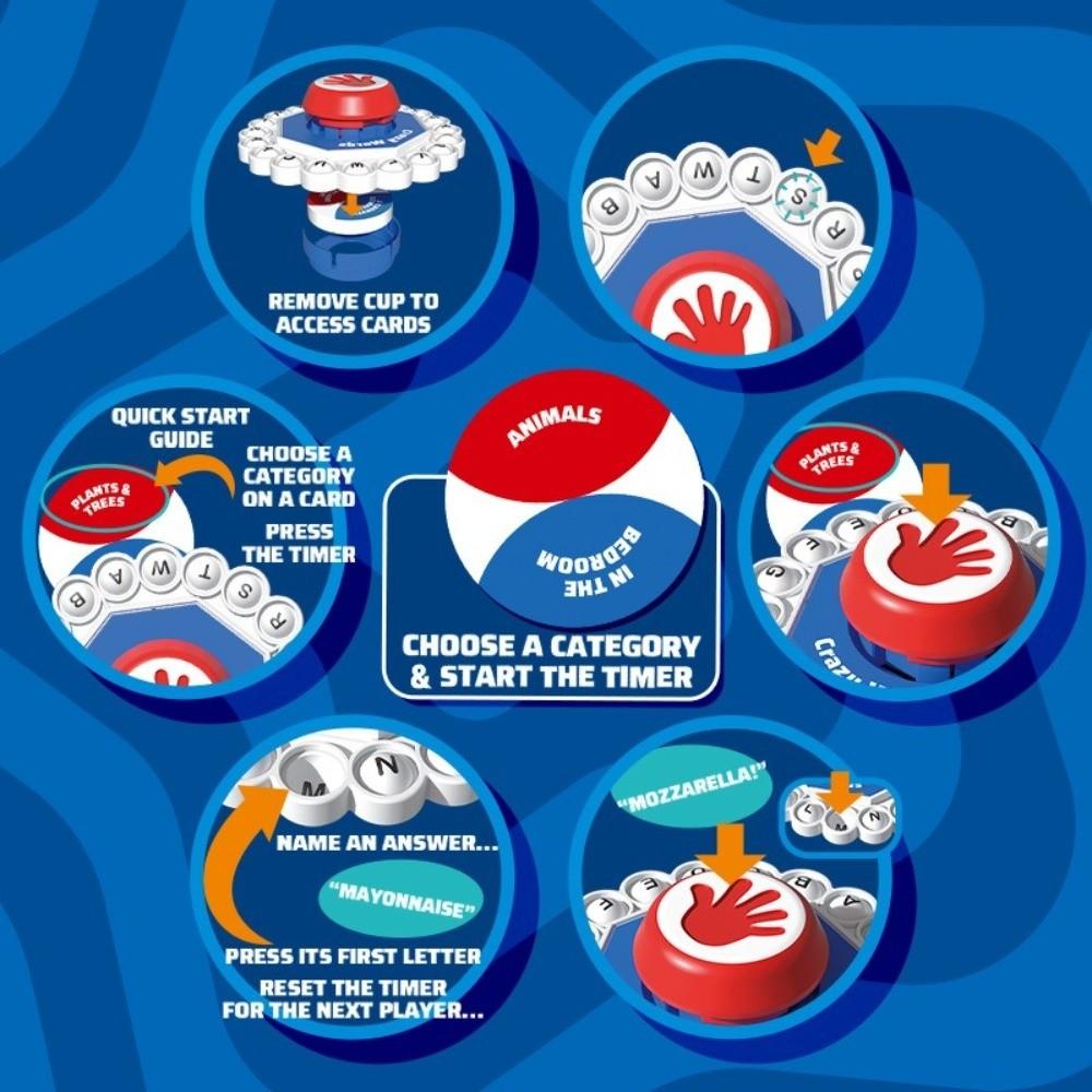 Quick Thinking Crazy Words Board Game ABS Letter Pressing Game Funny English Board Game