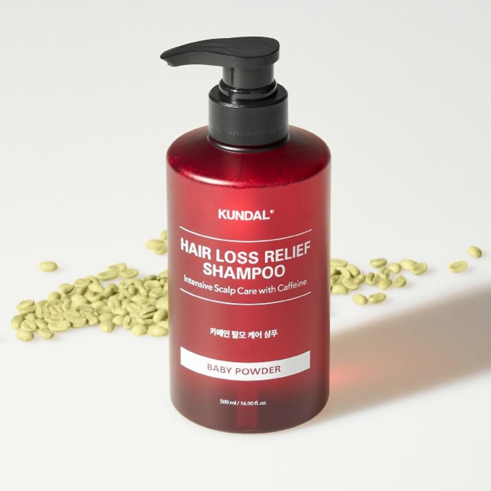 KUNDAL Шампунь от выпадения волос с кофеином, набор из 2 предметов, иланг-иланг, 500 мл, корейская косметика с приятным ароматом