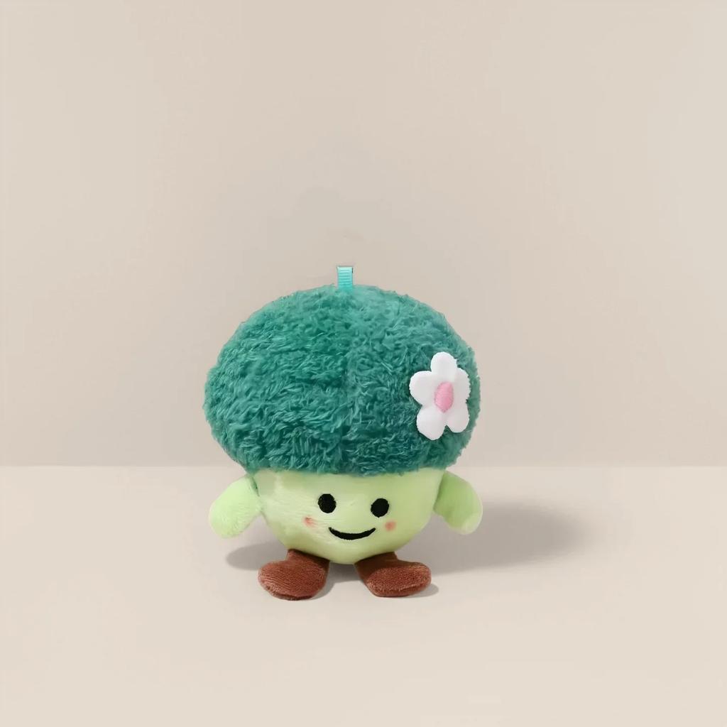 Cartoon Cute Fruit and Vegetable Plush Series Keychain Toy Peach Pear Cherry Doll Smiling Face Fruit Decoration Pet Gift