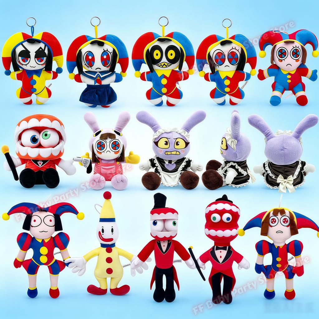 Jax Plush Digital Doll Circus Maid Magical Rabbit Clown Plush Dolls Periphery Stuffed Doll Home Decor Party Favor Birthday Gift