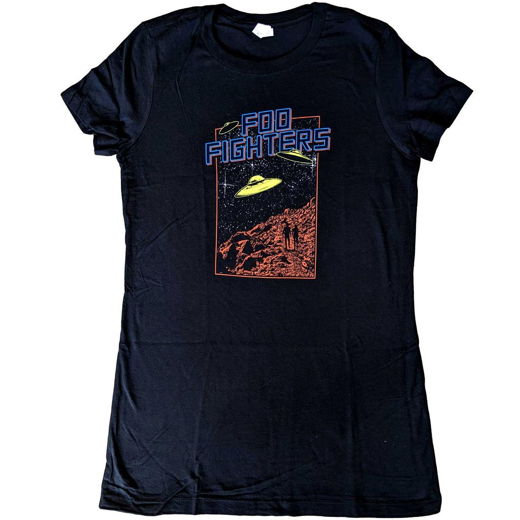 Foo Fighters Womens/Ladies 2015 European Tour UFO Cotton T-Shirt