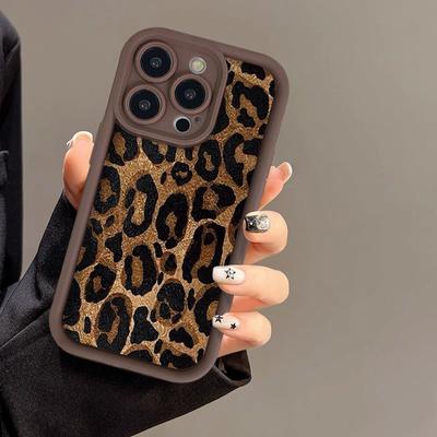 Ретро леопардовый принт для чехла мобильного телефона iPhone17ProMax 17 Apple 14 матовый 16Pro/15 премиум заводской
