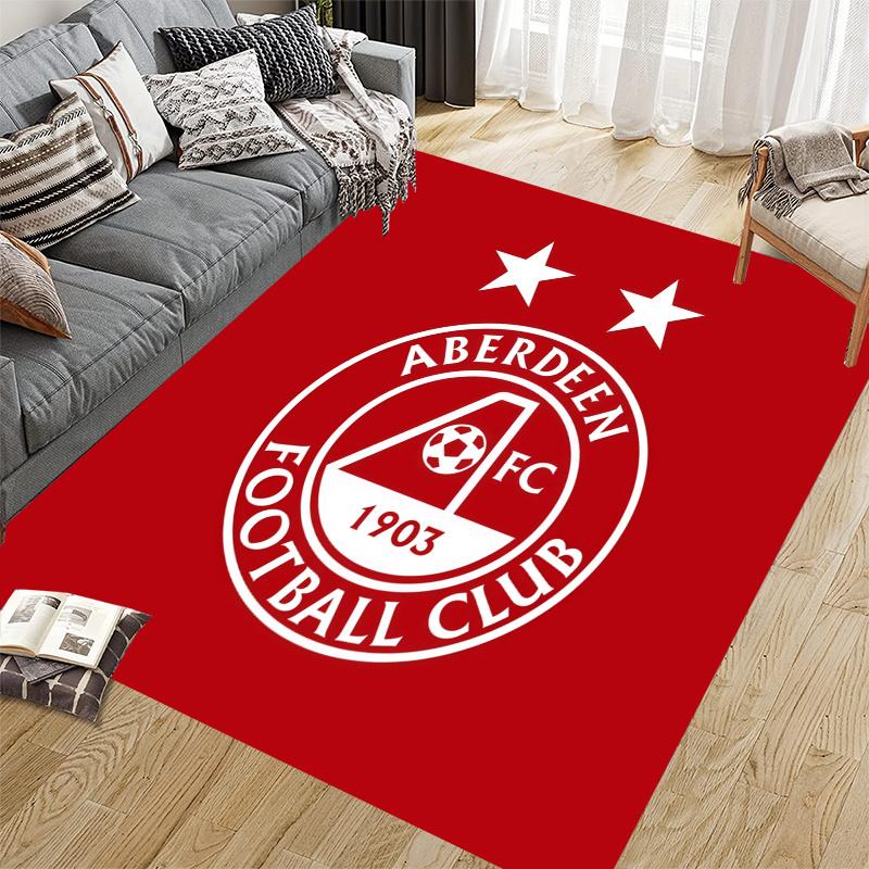 Aberdeen FC Home Sofa Decoration for Living Room & Bedroom, Non‑Slip Play Flannel Floor Mat for Game Room