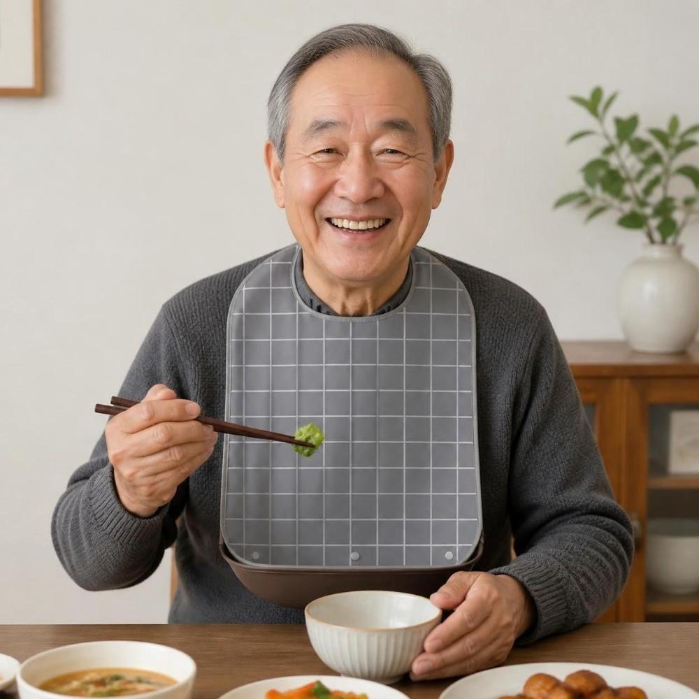 Waterproof Elderly Bib Large Size Eating Smock Comfortable Adult Feeding Bib Adult Feeding