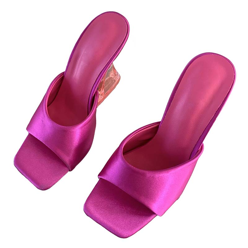 Eilyken Новые летние модные женские туфли в лаконичном стиле, тапочки на каблуке с копытами и квадратным носком, сандалии на мелком каблуке, женская повседневная обувь