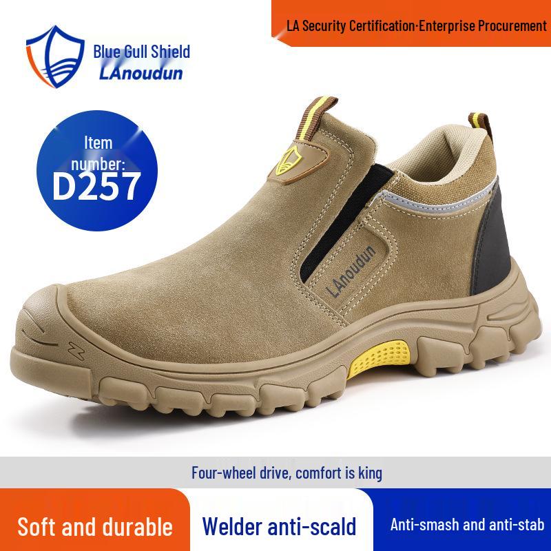 Blue Gull Men's Steel Toe Safety Shoes: Wear-Resistant, Non-Slip, Anti-Smash, Anti-Puncture, Fireproof, Spark Proof Welding Shoes