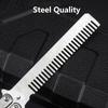 1pc Foldable Comb Stainless Steel Practice Training Butterfly Knife Comb Beard & Moustache Brushes Hairdressing Styling Tool
