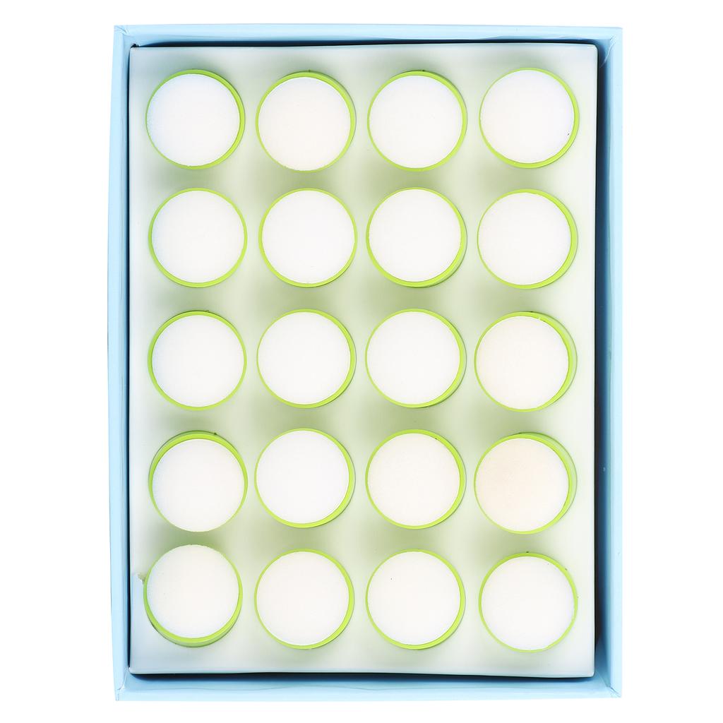 20 шт., губка для пальцев, зеленые детские подушечки для рисования, инструменты для штамповки в коробке