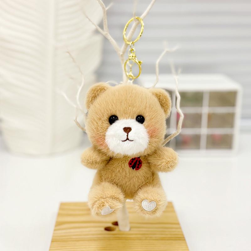 Cute Plush Otter Keychain Charm Fluffy Animal Bag Pendant Perfect For Gifts