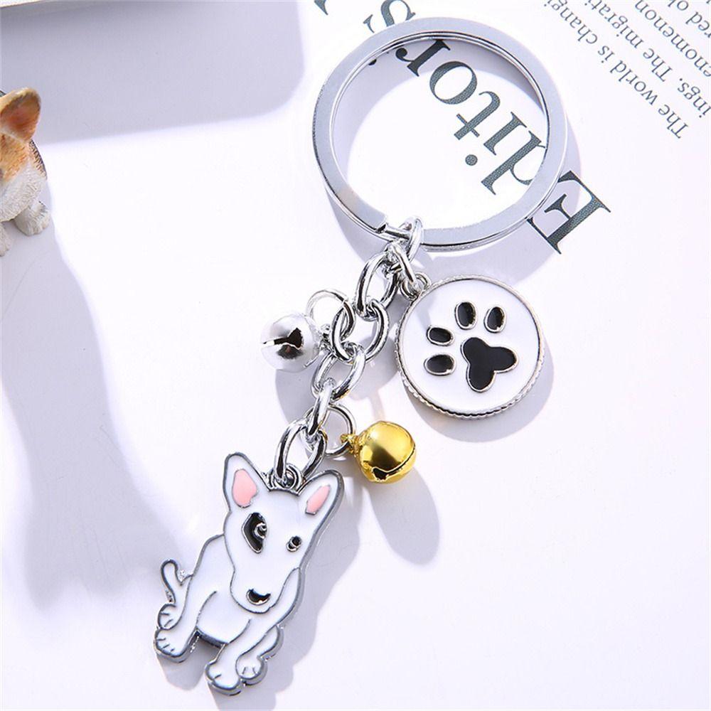 Enamel Golden Retriever Maltese Animal Bell Pet Keyring Pet Keychain Dog Keychain Dog Pendant