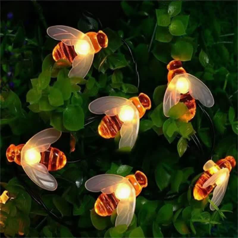 Yulinjun Outdoor Solar LED Bee String Lights