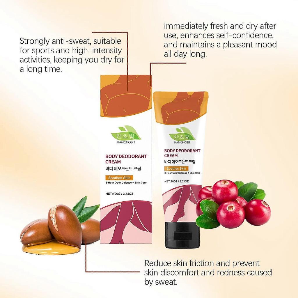 Body Care Cream, Shea Butter Ginger Root, Long-Lasting Freshness, Anti-Sweat, Sensitive Skin ,100g