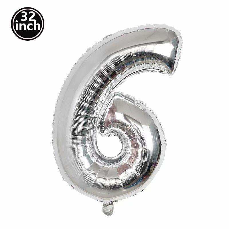 Multi Color Large Numbers 3 Balloon 32Inch 1 2 3 4 5 6 7 8 9 Birthday Ball Red Digit Bachelorette Balloons Figure Golob Balloons