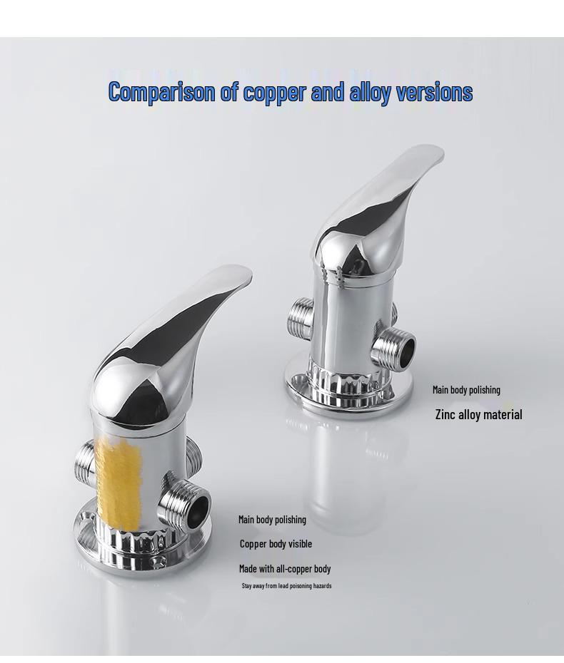 Exposed Shower Mixer Valve with Hot/Cold Faucet and Shower Head for Solar Heaters