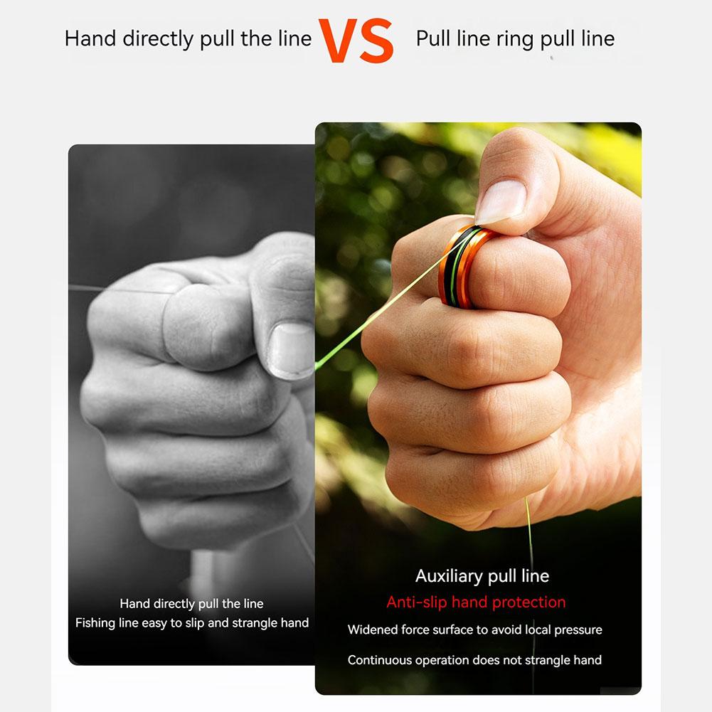 1/2 шт. Рыболовный быстрый пуллер лески, Нескользящее кабельное кольцо, Портативная петля для протягивания лески, Кольцо-экстрактор, Защита рук, Лидерный узел, Рыболовный инструмент