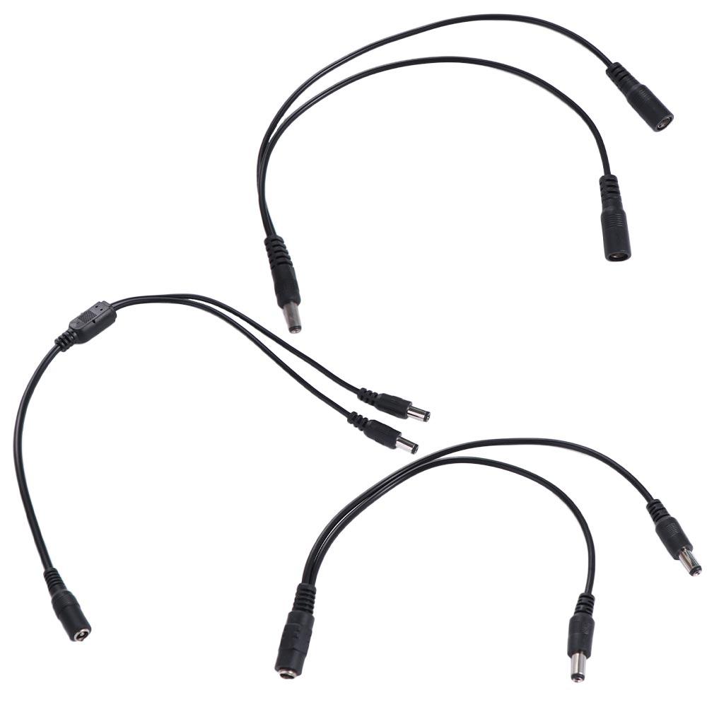 1 Female To 2 Male 1 Male To 2 Female Supply Adapter DC Power Splitter Connector One Drag Two Power Supply Line Extension Cable