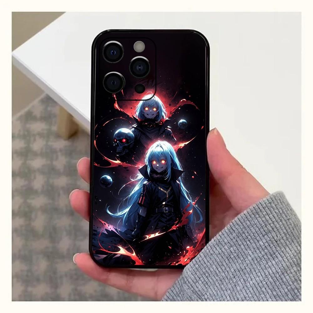 Чехол для телефона Anime T-Tensei Slime R-Rimuru для Apple iPhone 15,14,13,12,11,Pro,X,XS,Max,XR,Plus,Mini Мягкий черный чехол