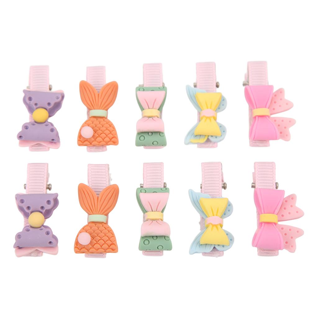 20pcs Dog Bowknot Double Layer Hairpins Pet Bow Hairpin for Long Hair Pets Dogs Cats