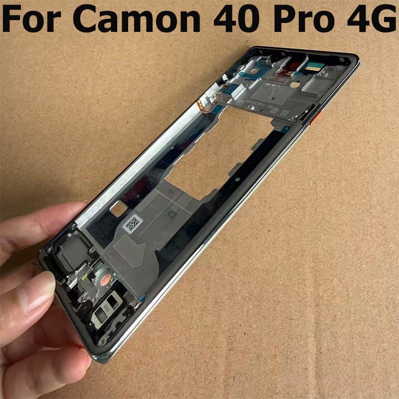 Для Tecno Camon 40 Pro 4G Средняя рамка Передняя рамка LCD Панель корпуса Шасси Запасные части для ремонта CM6