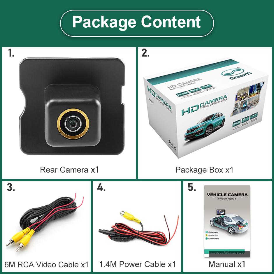 AHD1080P 1000TVL автомобильный номерной знак камера заднего вида для Mercedes Benz E Class W211 W212 ML M W164 ML350 ML330 ML63 отверстие багажника