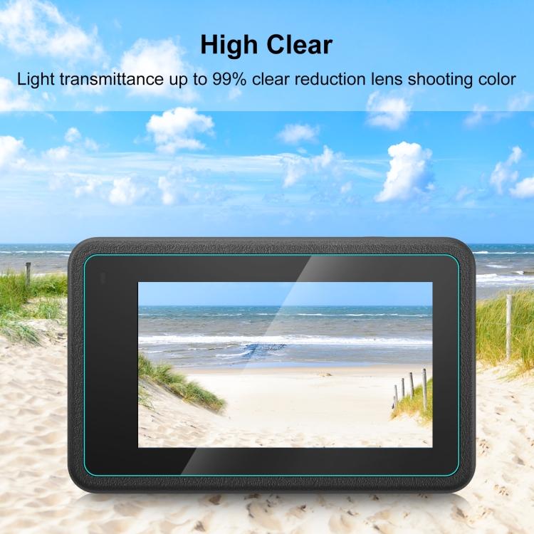 Для DJI Osmo Action 4 PULUZ 3-в-1 Защитное стекло для переднего и заднего экрана, взрывозащитная пленка (прозрачный)
