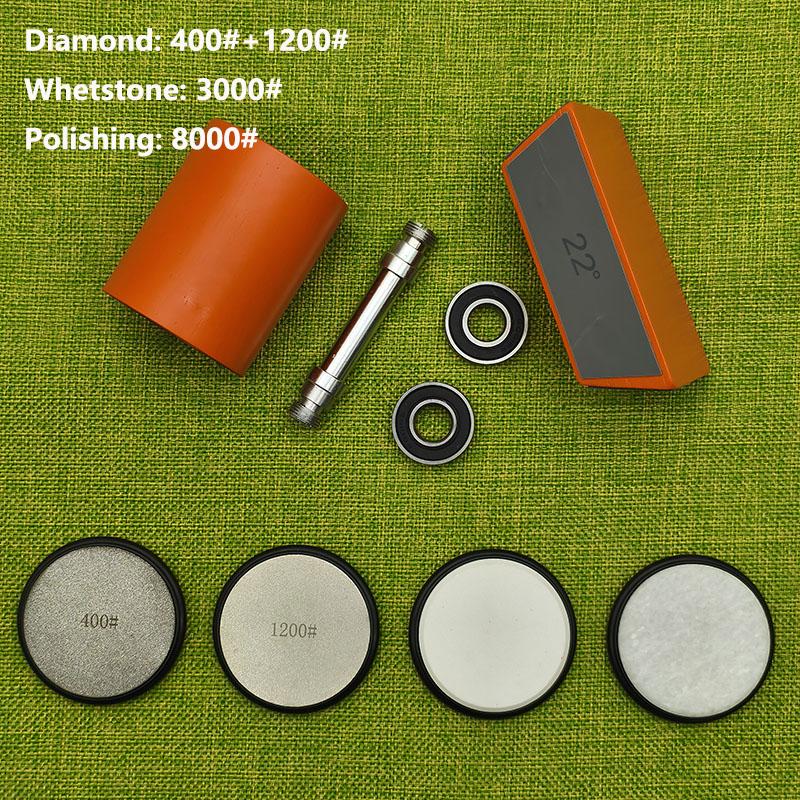 Профессиональная оранжевая роликовая точилка для ножей, деревянная роликовая точилка для ножей, магнитная четырехсторонняя 15/18/20/22°, кухонный набор инструментов для заточки