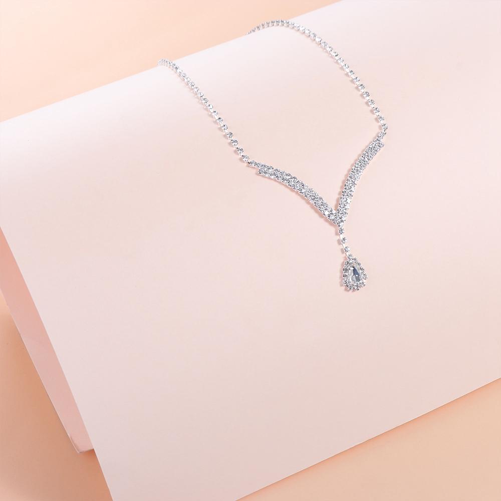 Изысканные женские серьги-капли в корейском стиле, серьги с кристаллами, свадебный комплект украшений