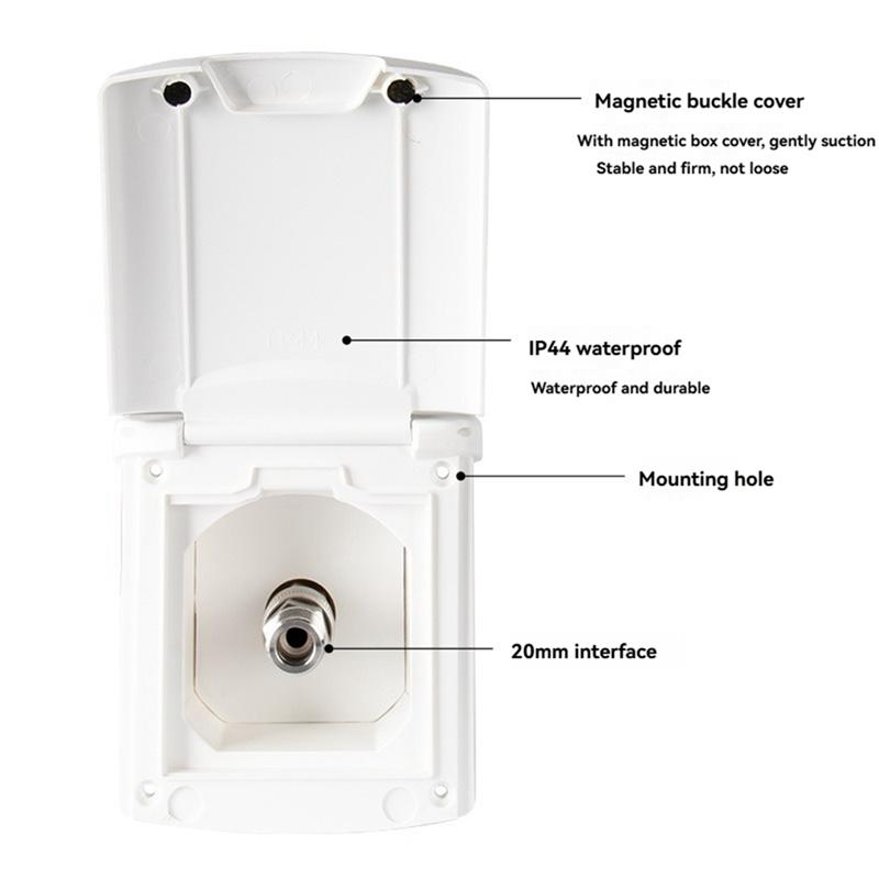 Ac29-RV Caravan Accessories Water Inlet Outlet Hatch Filter Lockable Cover With 20Mm Adapter Nozzles For Boat Marine RV Car