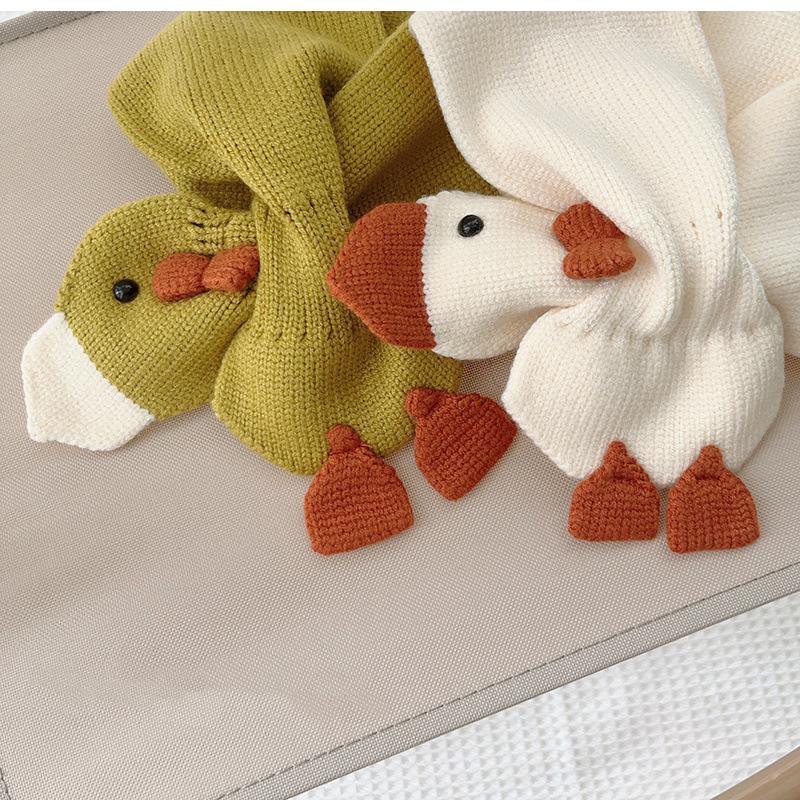 Корейский детский шарф, милый детский шарф с изображением животных, шарфы для мальчиков и девочек, осенне-зимний теплый вязаный шарф, модные детские аксессуары