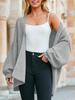 Women's Chunky Knit Cardigan Oversized Open Front Long Lantern Sleeve Cozy Sweater Coat
