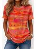 Unisexs Summer Casual Roundneck Shortsleeve Tshirt Simple Dragonfly Print Elegant Tshirt Stylish Unisexs Top