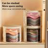 1pc Clear Fabric Storage Organizer - Stackable Round Closet Organizer with Front Window, for Bedroom, Bathroom, Office