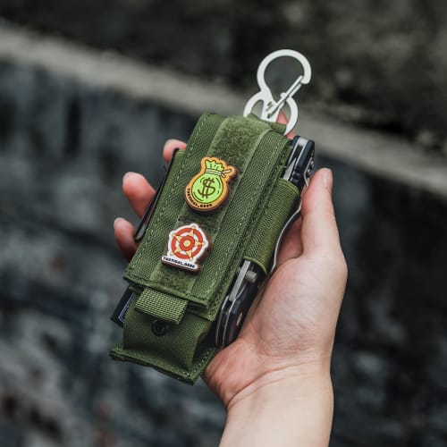 TACTICAL GEEK EXT8 EDC Belt Organizer with Molle Multi-Tool Sheath, Nylon Flashlight Holster, EDC Pocket Organizer, and Small Tool Organizer Pouch for