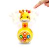 Rolling Animal Toy, Lights Up, Makes Sounds, and Talks When You Press the Button, Cute Baby Giraffe (1 Pc)