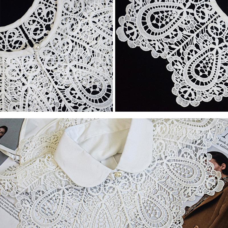 Female Cloud Shoulder Ming System False Collar Small Shawl\t Lace Shawl Peplum Openwork Collar Girl'S Accessory Hanfu