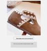 Корейский стиль Ретро Birkenstock Мягкая подошва Кожаная обувь для девочек - Зимняя версия 2025