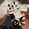 Милый Мультяшный Кот Чехол для Телефона Для iPhone 16 15 Pro Max Чехлы iPhone 11 12 13 14 Pro Max XS XR X 7 8 Plus Ударопрочный Мягкий Чехол