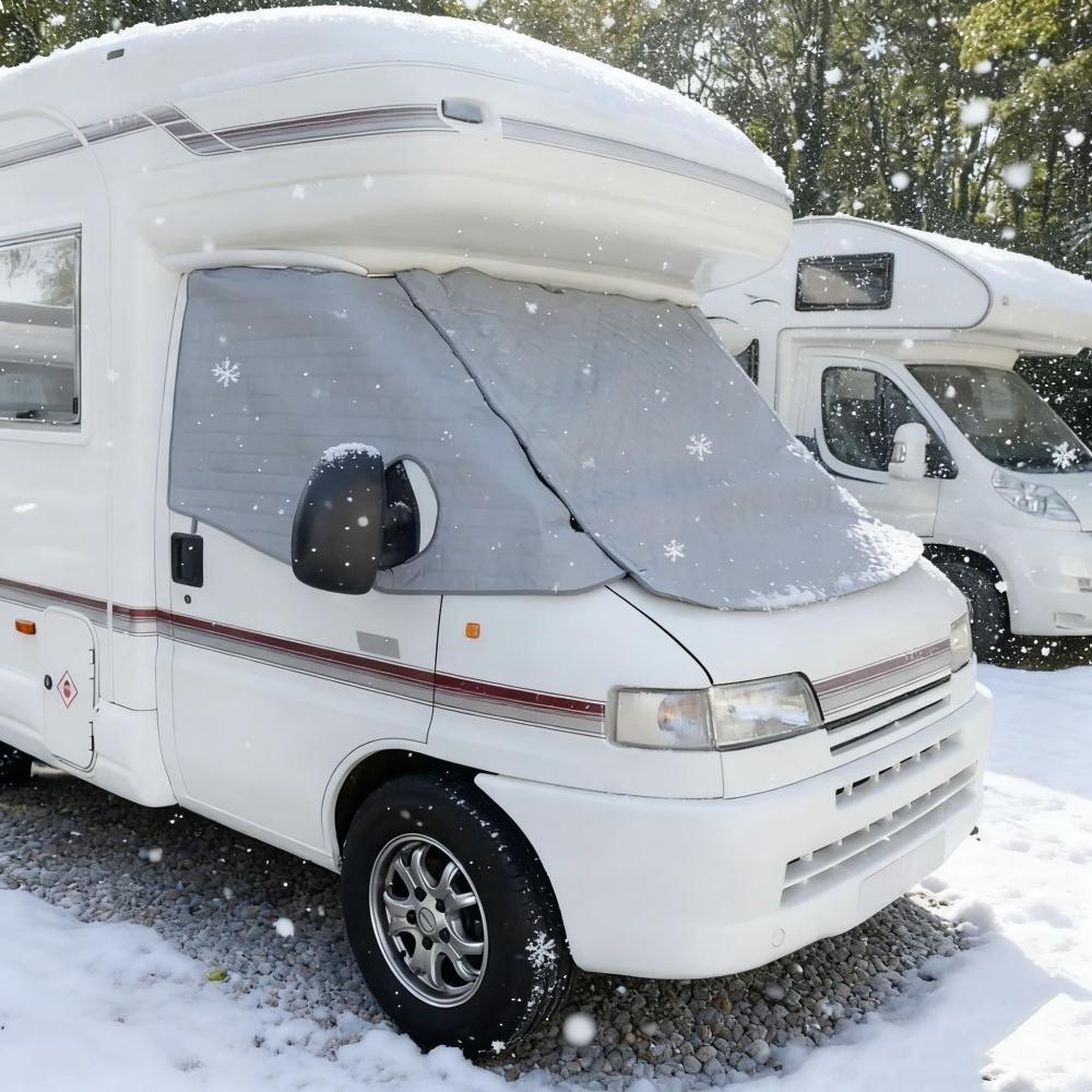 RV Windshield Cover For Fiat Ducato Peugeot Boxer Citroen Relay Durable Sunshade & Snow Protection Cover Easy Installation