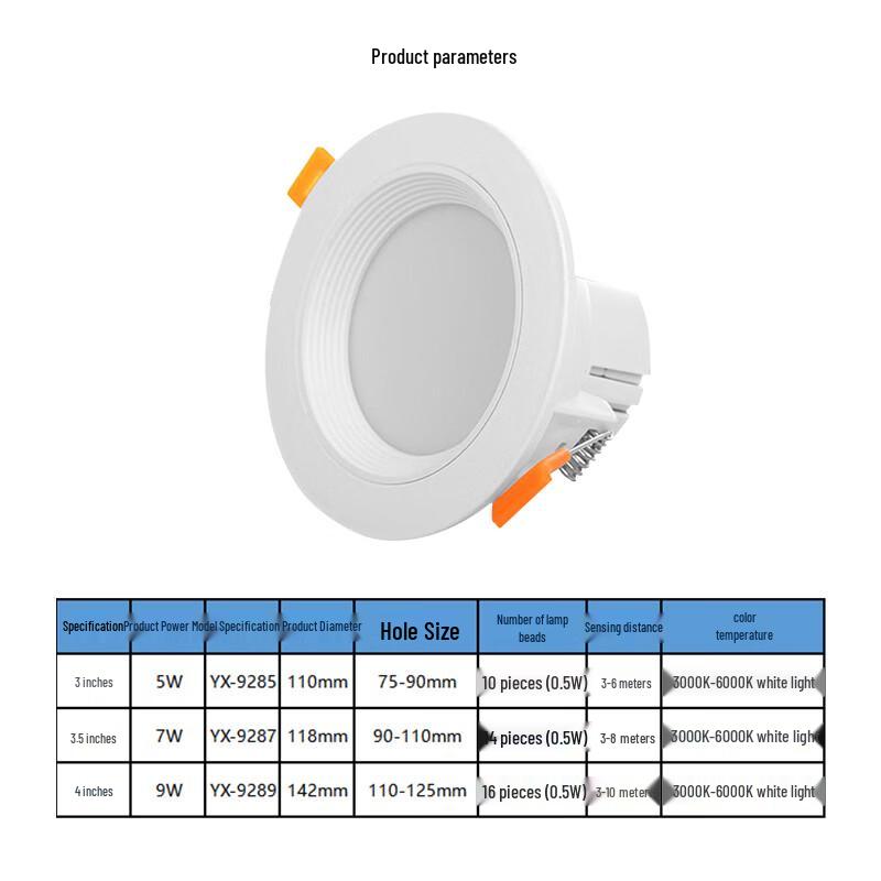 LED Motion Sensor Recessed Downlight