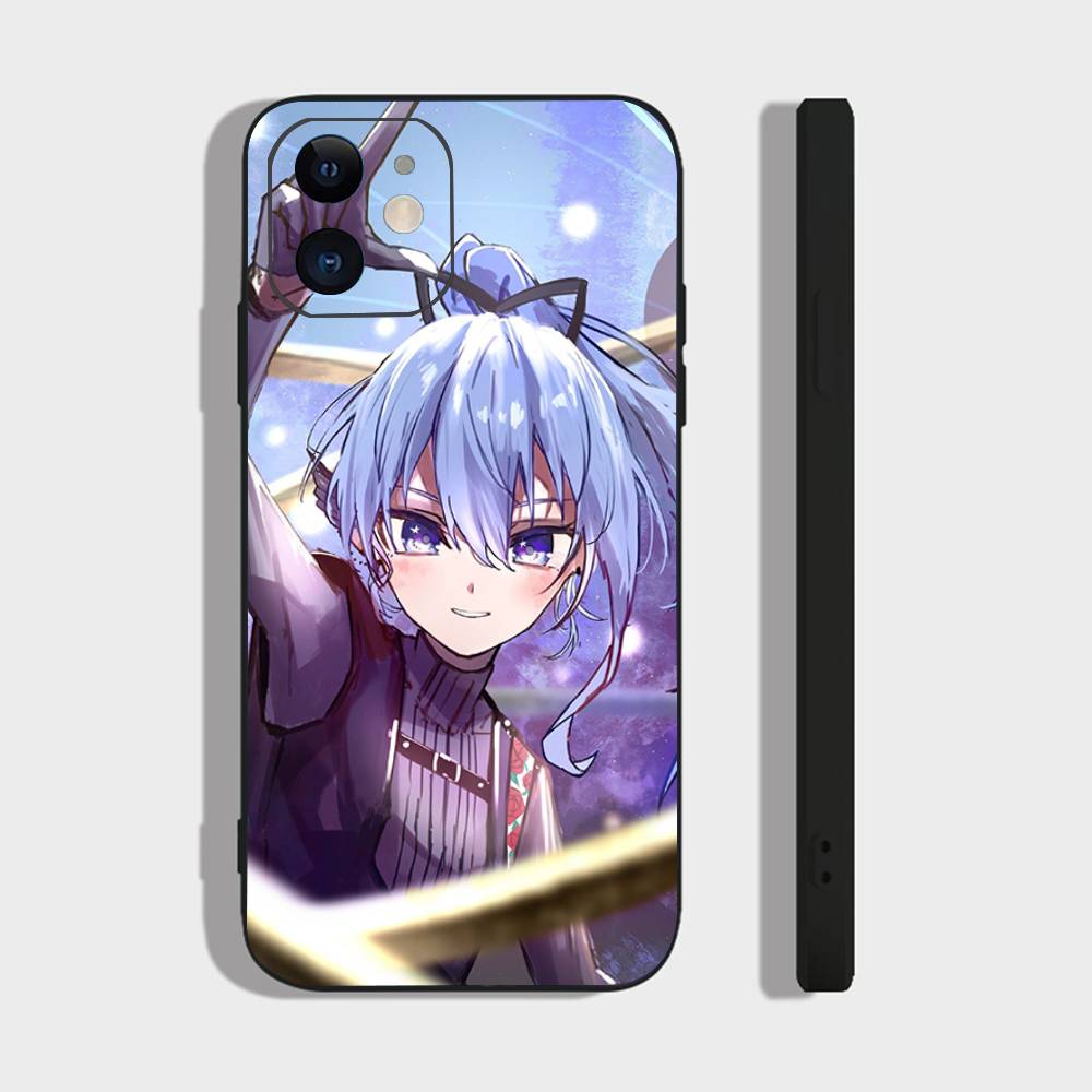 Suichan Hoshimachi Suisei Анимация H-Hololive Чехол для телефона Для IPhone 17 Air 16 15 14 13 Pro Max 11 12 Черный Силиконовый Чехол