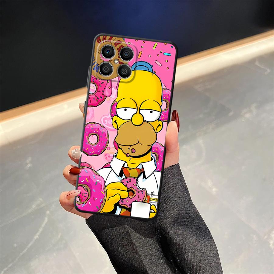 Чехол для телефона Funda для Honor X9a 70 X9 X7a 90 Lite X9c X8 8X S-simpsons Пончик