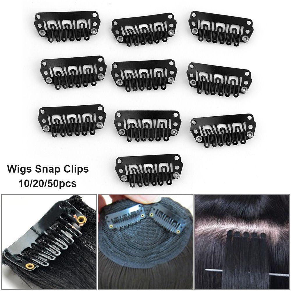 10/20/50pcs Beauty Hair Extensions Tool HairStyling Iron Hairpins Wigs Snap Clips U Shape Metal Pin