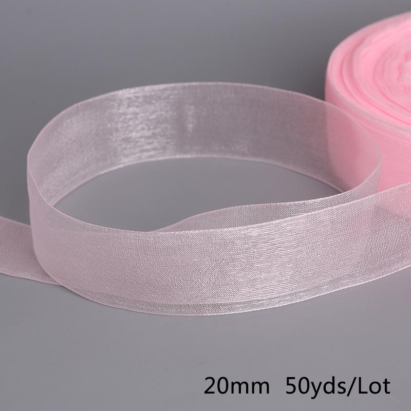 Satin Edge Sheer Organza Ribbon Bow Craft 20mm Chiffon Roll Sewing Fabric Accessorie Gift Wrap