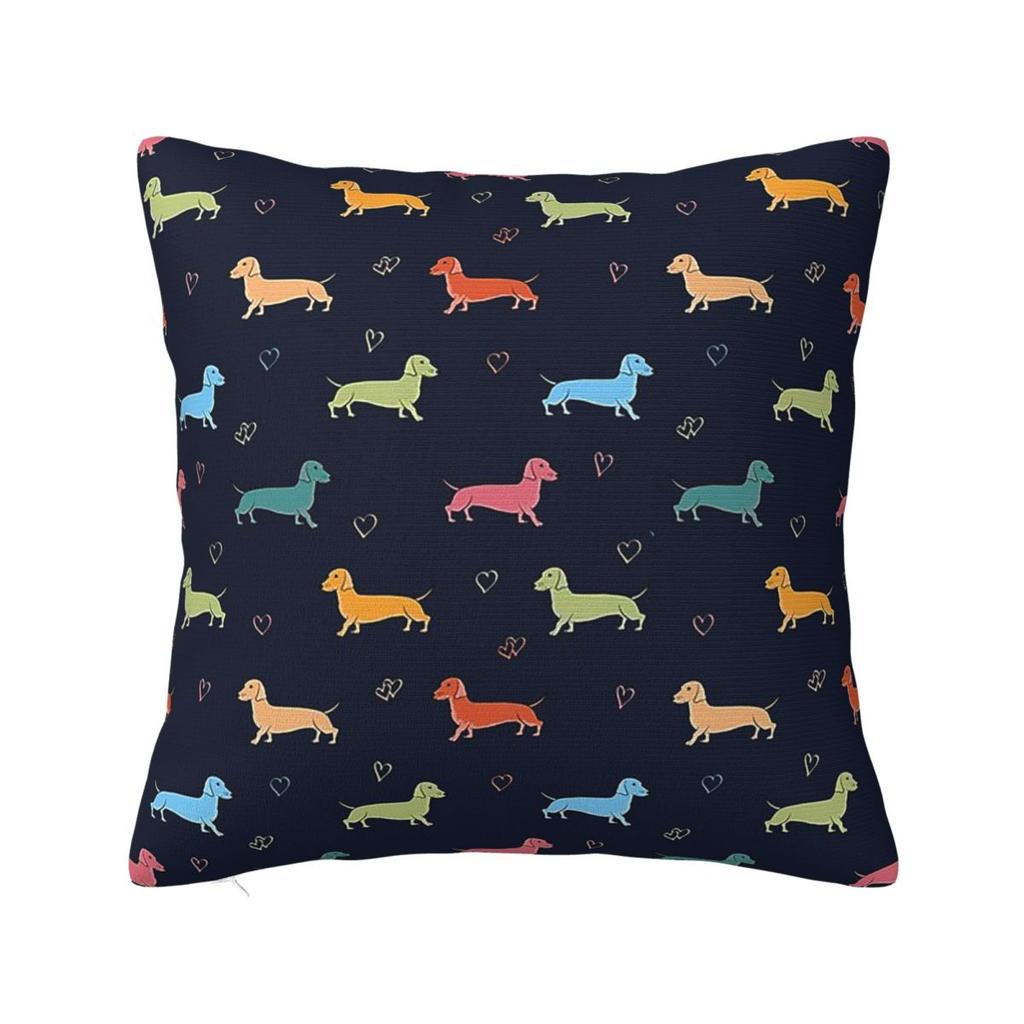 Cute White German Badger Dog Dachshund Pillowcase Cushion Cover Decoration Gift for Animal Dogs Lover Pillow Case Cover Sofa