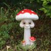 1 шт. Очаровательная статуэтка гриба с детским лицом - смола, отдельно стоящая для декора сада и газона | Идеальный подарок на Хэллоуин, Рождество
