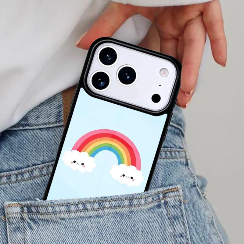 LGBT rainbow cloud Phone Case for iPhone 17ProMax 12 13 14 15 16e 17 Pro Max Plus Air Cover