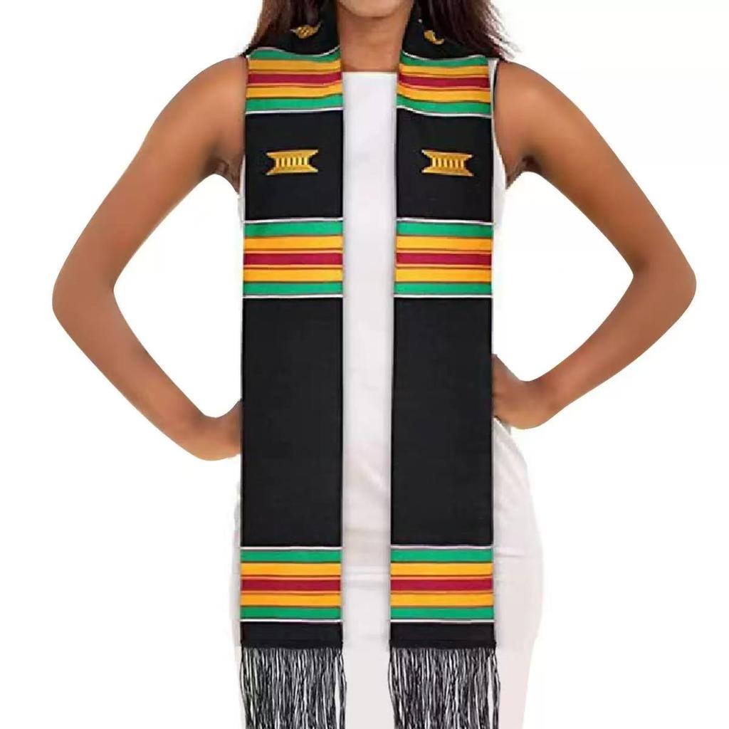 Promotional Custom Logo Soccer Sports Team Football Fans Tassel Scarves Europe Event Design Square Argyle 15*150