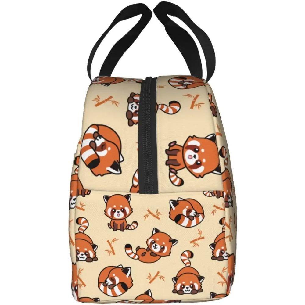 Red Panda Утепленная сумка для обеда для женщин и девочек, термосумка для школьного пикника, моющаяся, многоразовая, для работы в офисе, походов, пикников